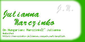 julianna marczinko business card